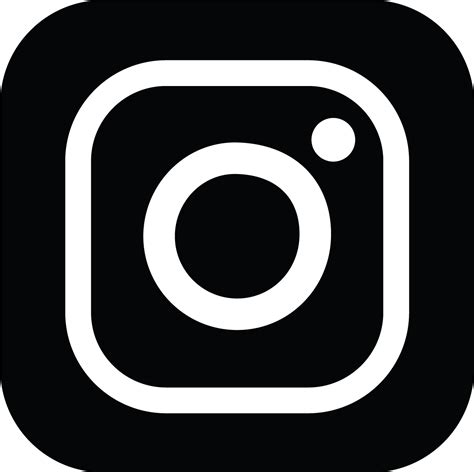 Instagram Logo Black and White PNG Images 2023