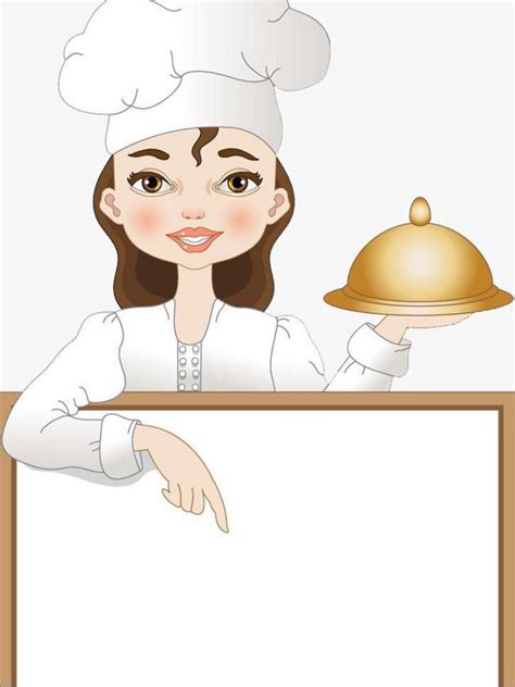 Cartoon Creative Female Chef, Cartoon Clipart, Chef Clipart, Cartoon ...