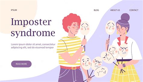 Premium Vector | Imposter syndrome concept of website banner flat ...