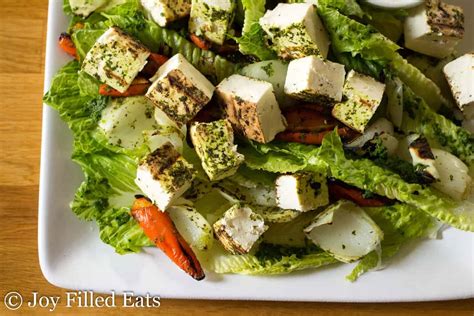 Grilled Paneer Salad - Low Carb, Grain Free, THM S - Joy Filled Eats