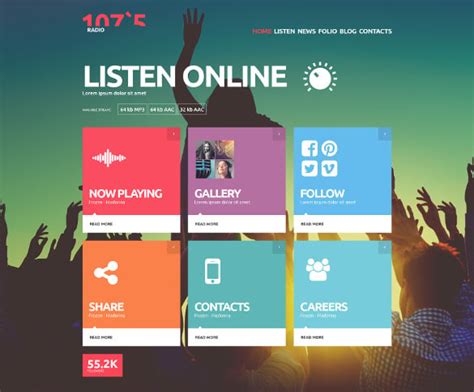 Radio Station PSD Website Template | ubicaciondepersonas.cdmx.gob.mx