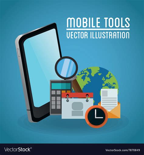 Mobile tools design Royalty Free Vector Image - VectorStock