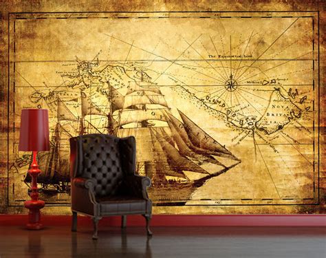 Free download world Map Antique wallpaper wall mural decor photo ...