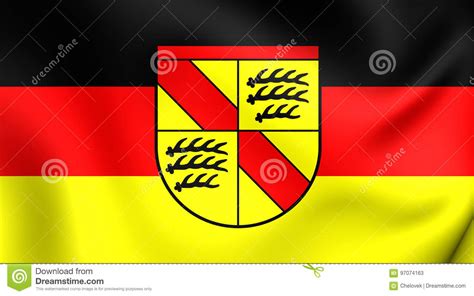 Flag of Wurttemberg-Baden 1945-1952, Germany. Stock Illustration ...