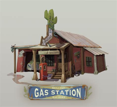 ArtStation - Gas Station