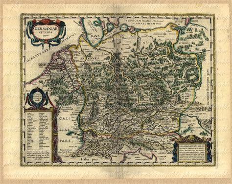 Map of Germany From the 1500s Germany Berlin Ancient Old World Digital ...