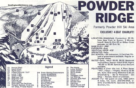 1970-71 Powder Ridge Trail Map - New England Ski Map Database - NewEnglandSkiHistory.com