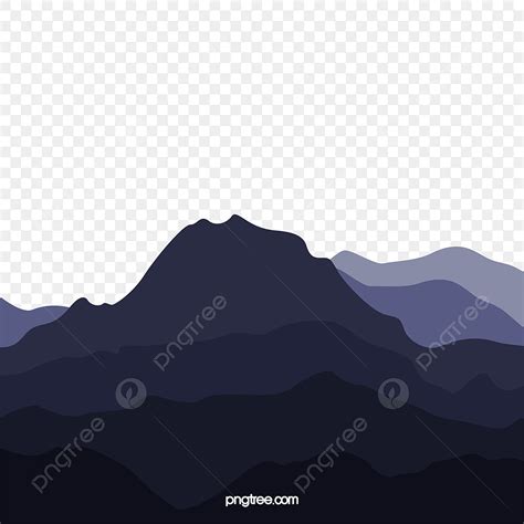 Mountain Range Silhouette Vector