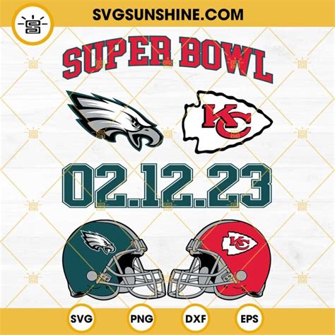 Eagles vs Chiefs Super Bowl LVII 2023 SVG, Super Bowl 2023 SVG, Eagles ...