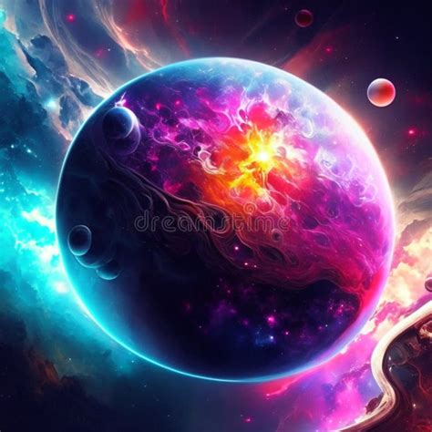 Planets in Outer Space. Planets in Solar System Stock Illustration - Illustration of planet ...