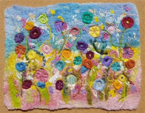 Homage to rosiepink: following their 'Creating Felt Artwork' tutorial | Felt crafts, Crafts ...