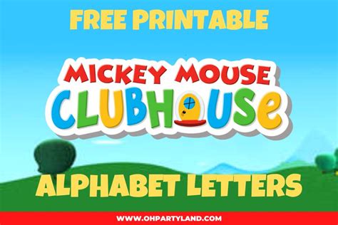 Mickey Mouse Alphabet Printables