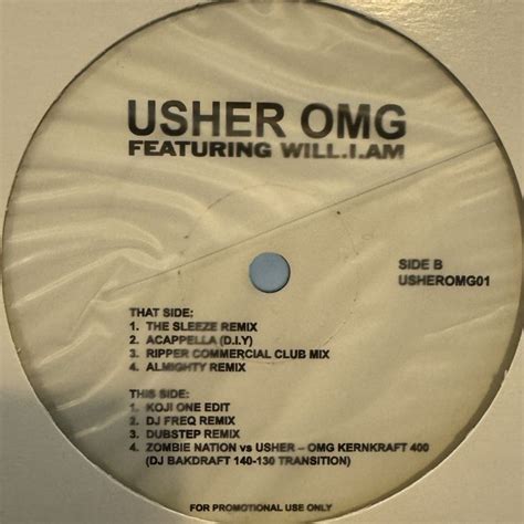 Usher feat/ Will.I.Am - OMG (Remixes) (12'') (キレイ！！) - FATMAN RECORDS