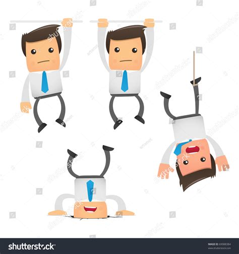 Set Funny Cartoon Office Worker Various Stock Vector (Royalty Free ...