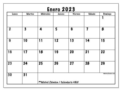 Calendario Enero De 2023 Para Imprimir 48ld Michel Zbinden Py - Mobile ...