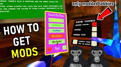 How To Get MODS in Gorilla Tag VR Tutorial | Monke Mod Manager (PCVR ...