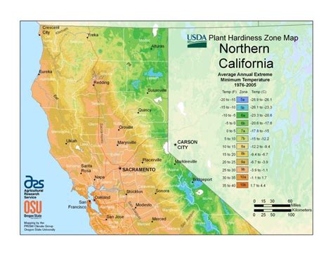 USDA Hardiness Zone Map Northern California