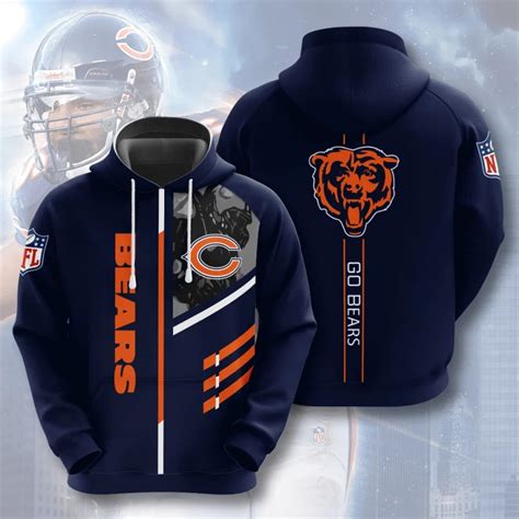 Chicago Bears Hoodies 3 lines graphic gift for fans -Jack sport shop