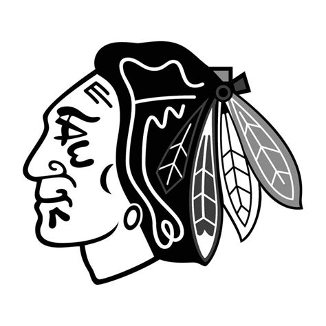 Chicago Blackhawks logo black and white | Chicago blackhawks logo, Logo ...