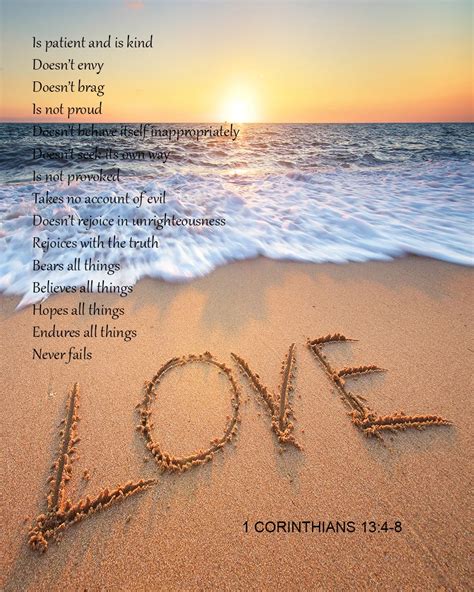 1 Corinthians 13:4-8 Love Is Patient - Free Bible Verse Art Downloads | 不義, 聖書, 真理