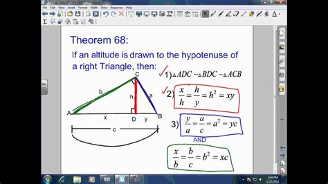 Altitude-on-Hypotenuse Theorems - YouTube