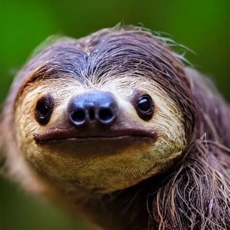 a photo of a hybrid animal which is half sloth and | Stable Diffusion