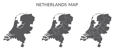 Netherlands map. Map of holland in set in grey color 35987123 Vector ...