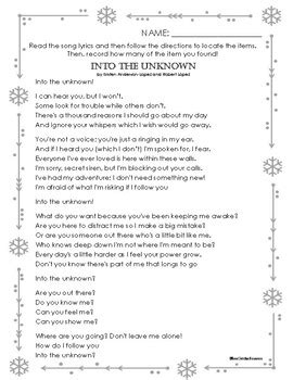 FROZEN 2: "Into the Unknown" Lyrics *Grammar Search and Find* from the OSCARS!