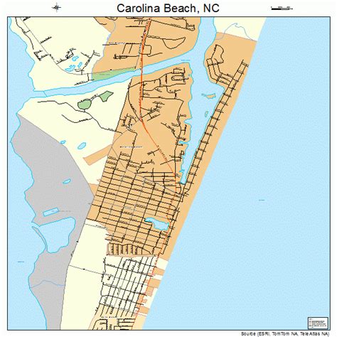 Carolina Beach North Carolina Street Map 3710500