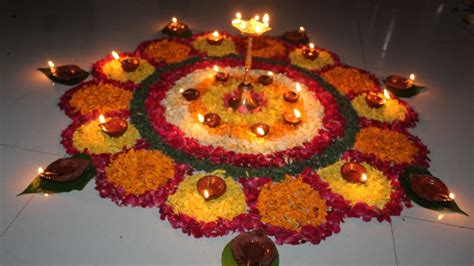 Diwali Flower Rangoli Designs | Best Flower Site