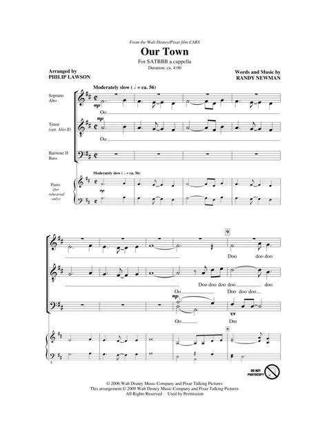 Our Town By Randy Newman - Digital Sheet Music For (Download & Print HX.137504 From Hal Leonard ...