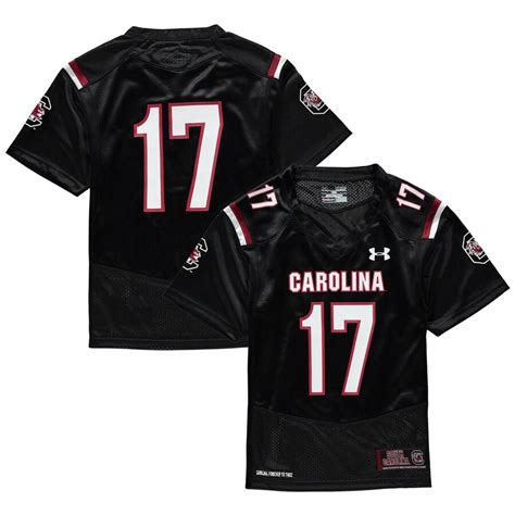 #17 South Carolina Gamecocks Under Armour Performance Replica Football Jersey – Black