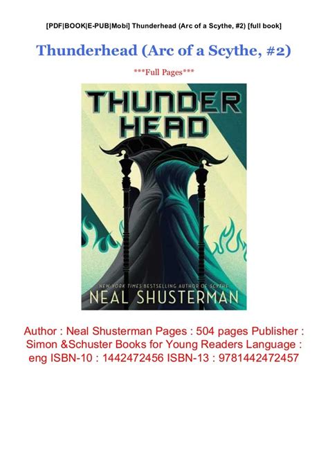 Thunderhead (Arc of a Scythe, #2) Full Books