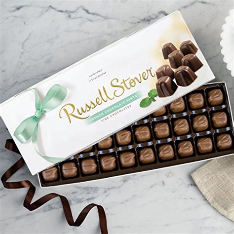 Russell Stover French Chocolate Mints, 10 Ounce Box, French Mint Chocolate Candy, Melt in Your ...