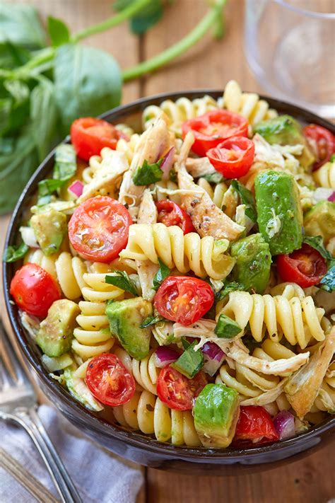 Healthy Chicken Pasta Salad with Avocado – Chicken Pasta Salad Recipe — Eatwell101