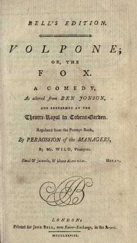 Volpone (1778 edition) | Open Library