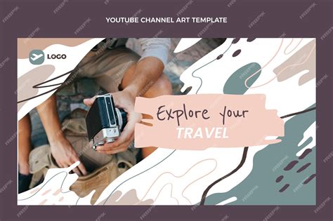 Free Vector | Flat travel youtube channel art