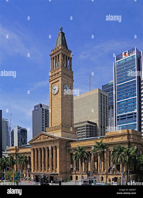 Brisbane City Hall clock tower Stock Photo - Alamy