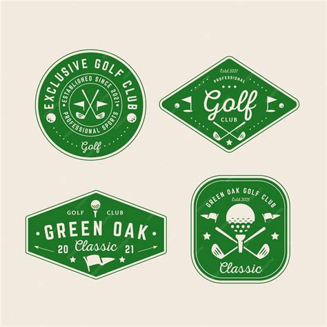 Free Vector | Vintage golf logo collection