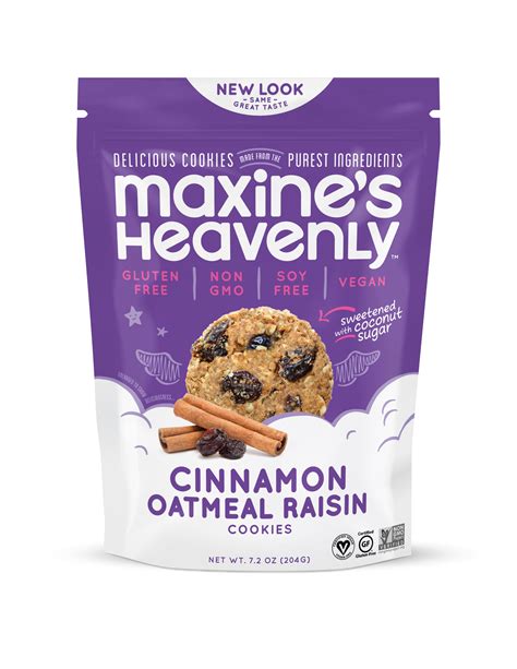 Gluten-Free Maxine's Heavenly Oatmeal Raisin Cookies Chip Packaging, Cookie Packaging, Food ...