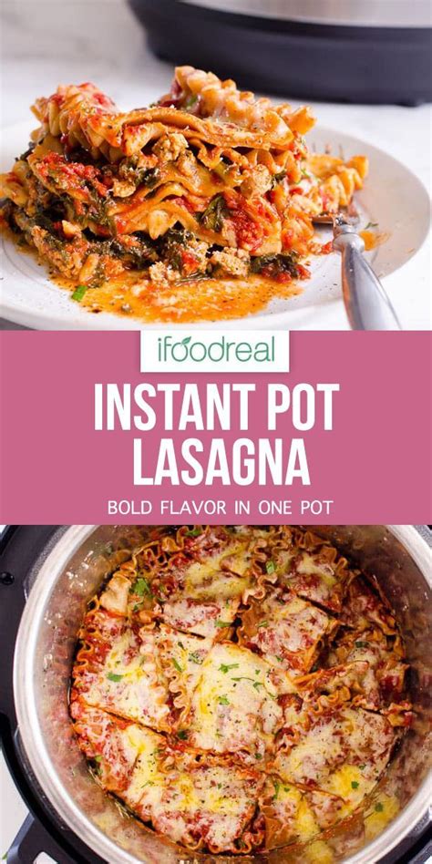 Lazy Instant Pot Lasagna without a springform pan in 30 mins. Uncooked pasta, meat and sauce ...