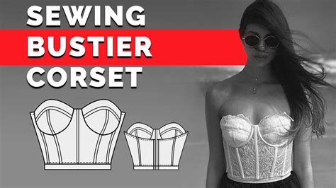 Sewing Bustier Corset | Pattern and Cutting | Free Corset Pattern - YouTube