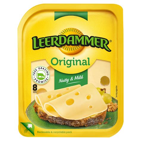 Leerdammer® Original Natural Cheese Slices 8 x 20g | 2 for £3 Cheese | Iceland Foods