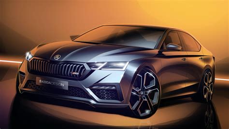 2020 Skoda Octavia RS iV Officially Previewed In Design Sketches ...