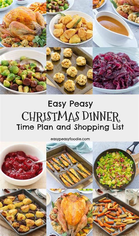 Easy Peasy Christmas Dinner Time Plan and Shopping List | Christmas ...