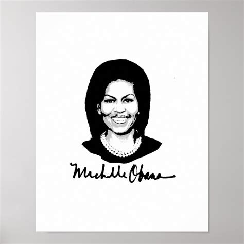 MICHELLE OBAMA SIGNATURE -.png Poster | Zazzle