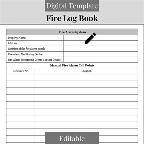 The Most Complete Fire Safety Log Book Fire Safety Log Book Printable Fire Safety Log Book ...