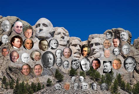 My ideal Mount Rushmore, with every president. : r/Presidents