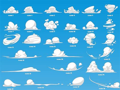 Cartoon Clouds - 2D Game Sprites - #2D #cartoon #Clouds #Game #Sprites ...