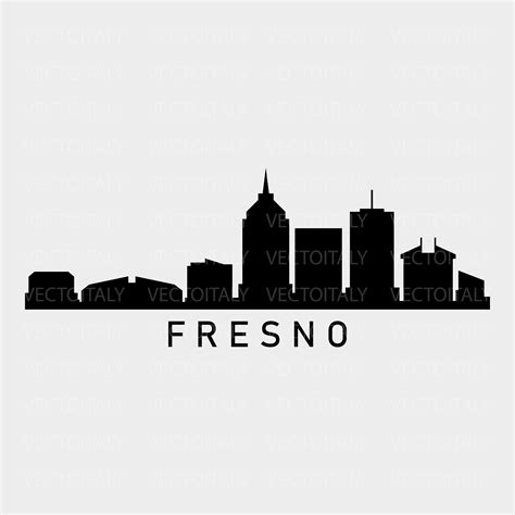 Drawing & Illustration JPG and Ai format and available for instant download Skyline Fresno ...